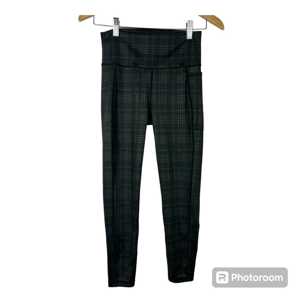 Sweaty Betty Green Plaid Leggings